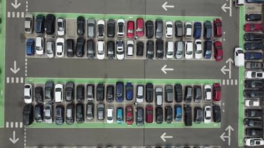 Aerial view high angle footage of modern car park in the building and roof top at City centre of Luton Town of England UK