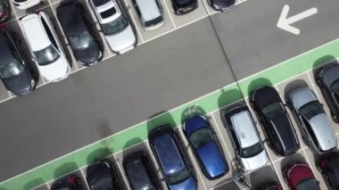 Aerial view high angle footage of modern car park in the building and roof top at City centre of Luton Town of England UK
