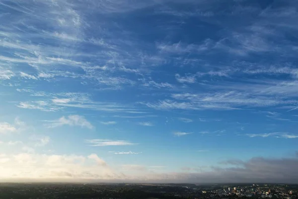 Aerial View Clouds Sunrise Morning Time Great Britain Drone Footage — Stock fotografie