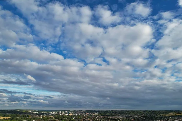 Dramatic Sky Moving Clouds Luton Town England British City — Stock Photo, Image