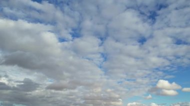 Dramatic Sky and Moving Clouds over Luton Town of England. British City