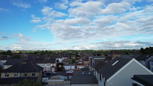 Dramatic Sky Moving Clouds Luton Town England British City — Stock Video