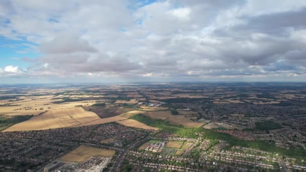 Dramatic Sky Moving Clouds Luton Town England British City — Stock video