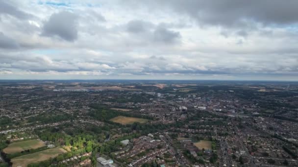 Dramatic Sky Moving Clouds Luton Town England British City — Stockvideo