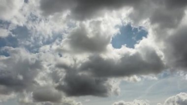 Fast Moving Dramatic Clouds over England, Drone's High Angle Footage and Time Lapse Clip