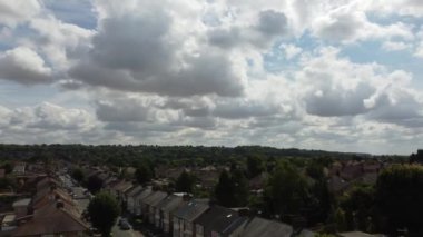 Fast Moving Dramatic Clouds over England, Drone's High Angle Footage and Time Lapse Clip