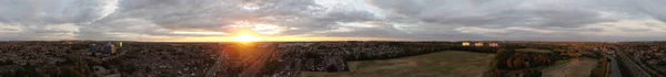 Beautiful Sunset Time British Luton Town England High Angle Footage — стокове фото