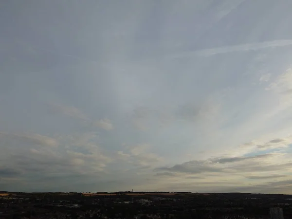 Beautiful Sunset Time British Luton Town England Drone High Angle — Stock Photo, Image