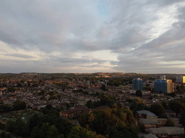 Beautiful Sunset Time British Luton Town England Drone High Angle — Stockfoto