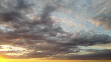 Fast Moving Dramatic Clouds over England, Drone's High Angle Footage and Time Lapse Clip