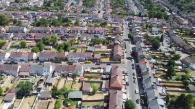 Beautiful Fast Moving Dramatic Clouds over England, Drone's High Angle Footage
