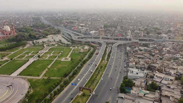High Angle View Lahore City Traffic Lahore Capital Pakistani Province — Stock fotografie