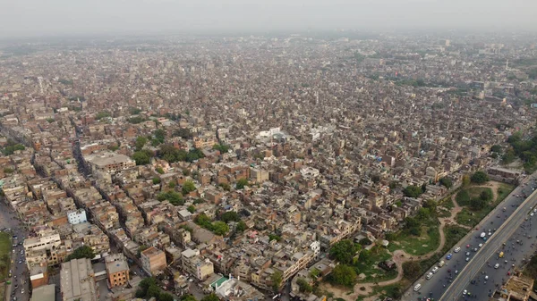 Високий Кут Огляду Лахор Сіті Трафік Лахор Столиця Пакистанської Провінції — стокове фото