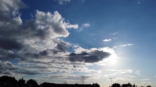 Time Lapse Dramatic Thick Clouds Luton City England Mp4 — Video Stock