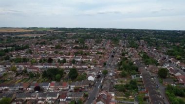 Beautiful Aerial footage of City centre of Luton Town of England Great Britain UK