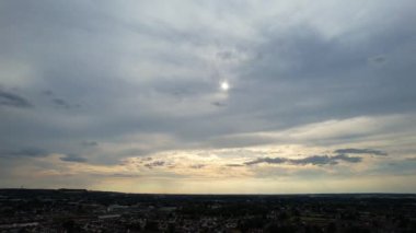 Beautiful Aerial footage of City centre of Luton Town of England Great Britain UK