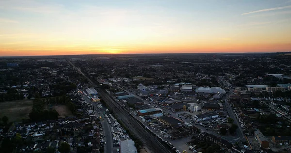 High Angle Drone View Luton City Center Railway Station Luton — Stock fotografie