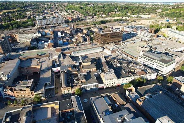 High Angle Drone View Luton City Center Railway Station Luton — Photo