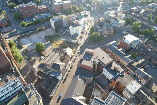 High Angle Drone View Luton City Center Railway Station Luton — Zdjęcie stockowe