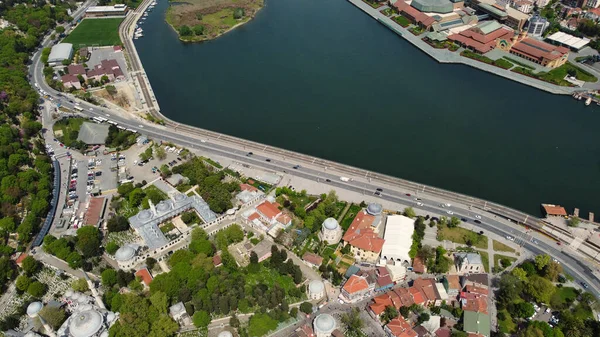 Aerial View City Bosphorus River Bridge Istanbul Turkey — Stockfoto