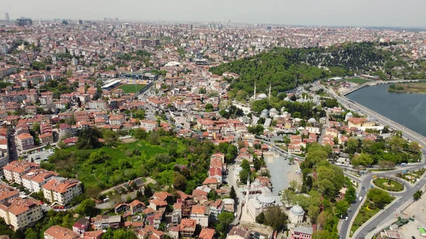 Istanbul City Residential Houses High Angle View Done Drone Camera — Stok fotoğraf