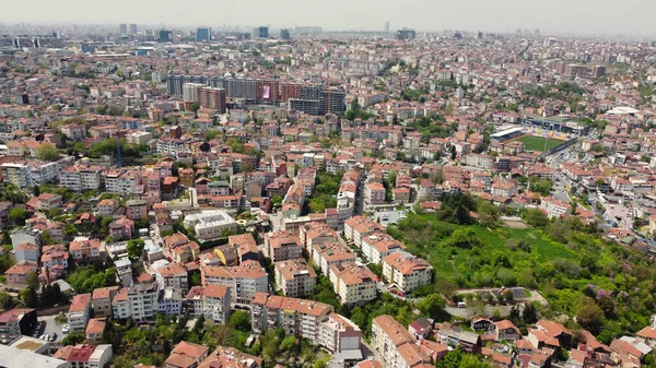 Istanbul City Residential Houses High Angle View Done Drone Camera — Stok fotoğraf