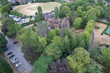 Wardown House Museum and Gallery at Wardown Public Park New Bedford Road Luton England Great Britain. photo taken at 8th August 2022 with drone's camera