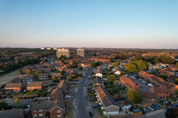 Beautiful Aerial View North Luton City England Sunset Time — 스톡 사진