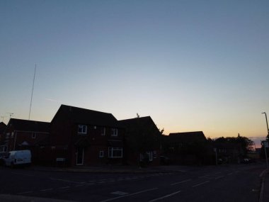 High Angle Drone's View of Luton City Center and Railway Station, Luton England