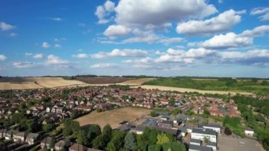 Aerial View of Barnfield College. It is the largest further education college in Bedfordshire, England, with two campuses in Luton. The New Building and Renovations are currently in progress.