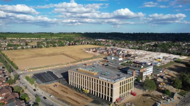 Aerial View Barnfield College Largest Further Education College Bedfordshire England — Stock video