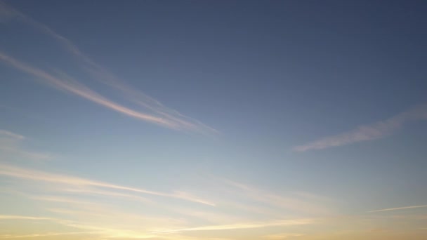 Beautiful Fast Moving Dramatic Clouds England Drone High Angle Footage — Stock video