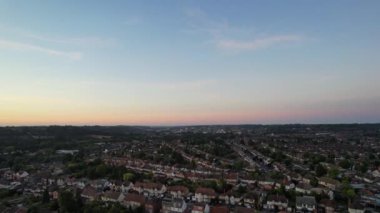 Beautiful Fast Moving Dramatic Clouds over England, Drone's High Angle Footage