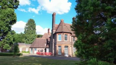 Wardown House Museum and Gallery at Wardown Public Park New Bedford Road Luton England Great Britain. photo taken at 8th August 2022 with drone's camera