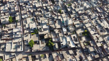 High Angle Aerial View of Sheikhupura City of Punjab Pakistan, Drone's Footage. Sheikhupura also known as Qila Sheikhupura, is a city in the Pakistani province of Punjab. Founded by the Mughal Emperor Jehangir in 1607, 