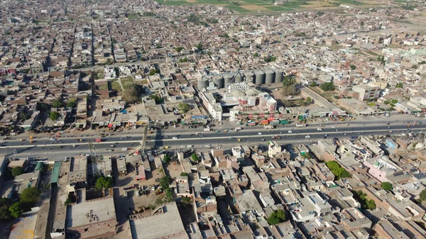 High Angle Aerial View Sheikhupura City Punjab Pakistan Drone Footage — Stock fotografie