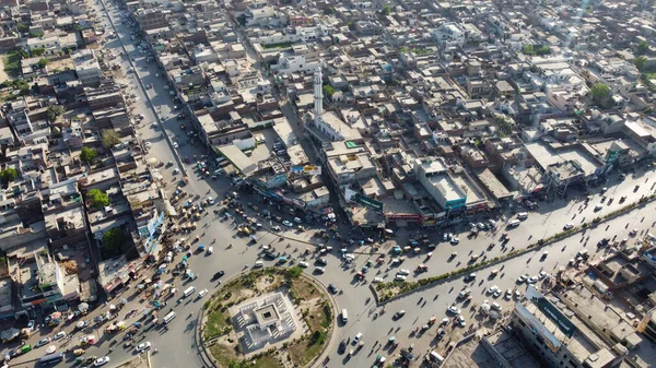 High Angle Aerial View Sheikhupura City Punjab Pakistan Drone Footage — Fotografia de Stock