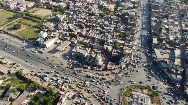 High Angle Aerial View Sheikhupura City Punjab Pakistan Drone Footage — Stock fotografie