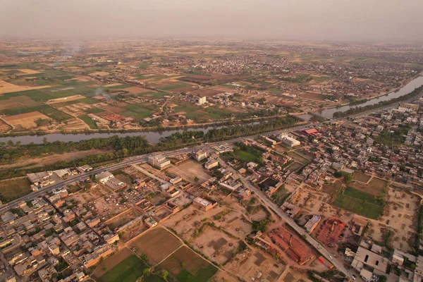 Letecký Pohled Město Jinnah Gujranwala Pákistán — Stock fotografie