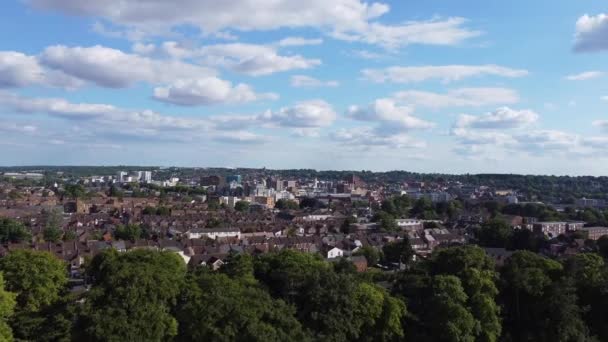 Beautiful High Angle Footage Buildings Central Luton Town England — стокове відео