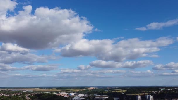 Lindo High Angle Filmagem Edifícios Central Luton Town England — Vídeo de Stock