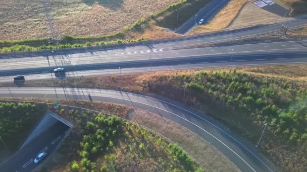 High Angle View Luton Airport Junction Interchange Motorways J10 Luton — Stok video