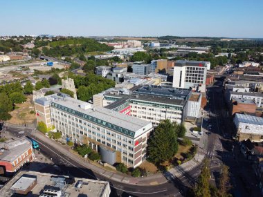 Luton Şehir Merkezi Yüksek Açılı Görünümü