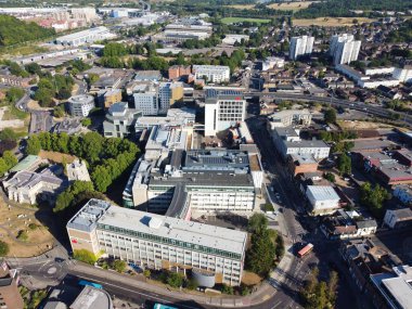 Luton Şehir Merkezi Yüksek Açılı Görünümü