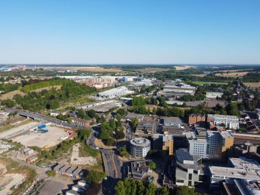 Luton Şehir Merkezi Yüksek Açılı Görünümü