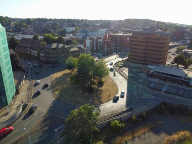 Luton Şehir Merkezi Yüksek Açılı Görünümü