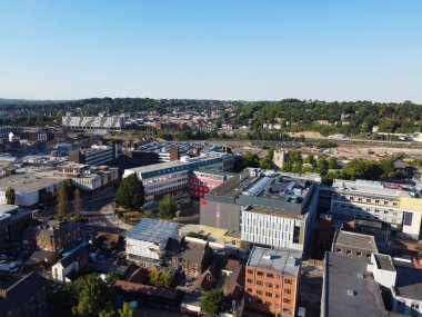 Luton Şehir Merkezi Yüksek Açılı Görünümü