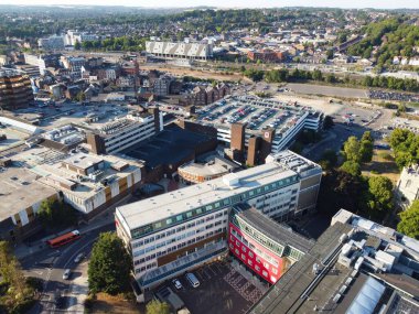 Luton Şehir Merkezi Yüksek Açılı Görünümü