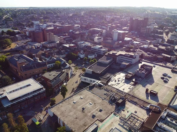 Luton Şehir Merkezi Yüksek Açılı Görünümü — Stok fotoğraf