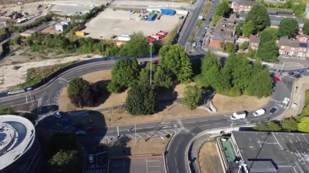 Wysoki Kąt Widzenia Budynków Luton City Centre Nagranie Drona Nad — Wideo stockowe